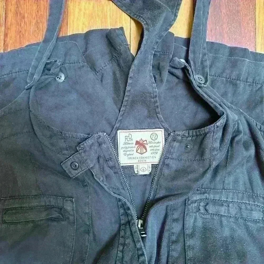 French Connection | Dark grey one piece shorts romper jumpsuit size 8 or medium - Picture 12 of 12